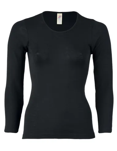 Shirt da Donna a Maniche Lunghe in Seta e Lana Merino - Engel